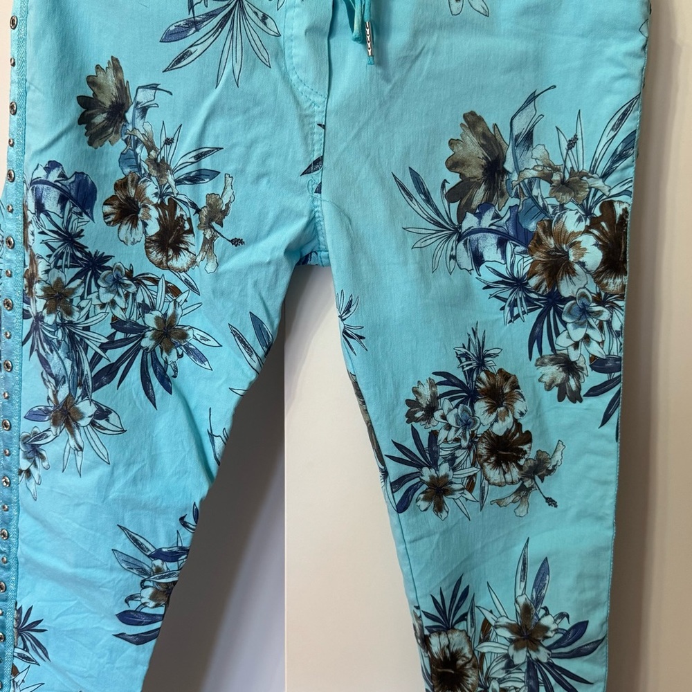 Floral Blue Pants